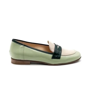 “Olimpia” Mocassino in Vernice Menta