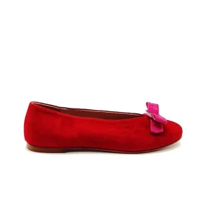 “Mara” Ballerina in Camoscio Rosso
