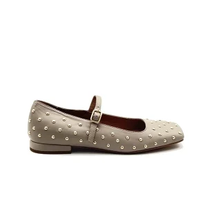 “Corinna” Ballerina in Nappa Grigia