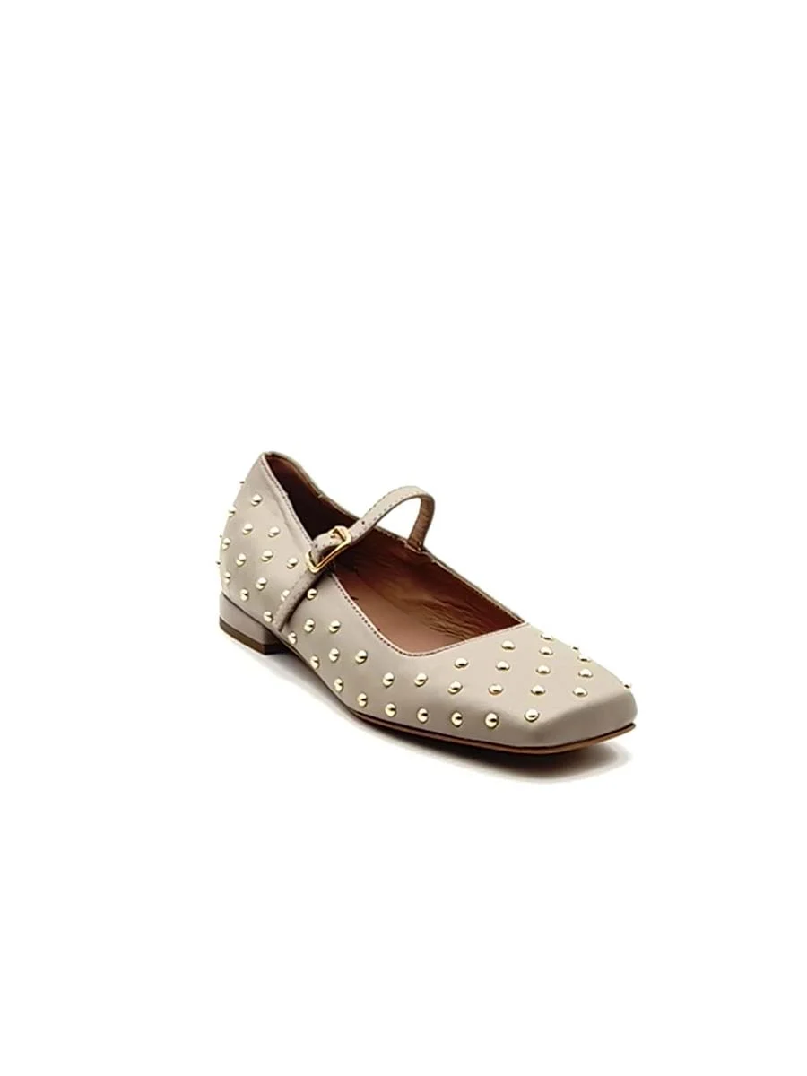 “Corinna” Ballerina in Nappa Grigia - immagine 4