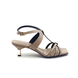 “Minorca” Sandalo in Nappa Grigio Perla