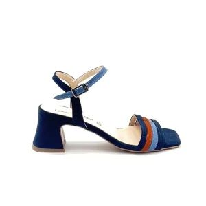 “Lidia” Sandalo in Camoscio Blu Navy