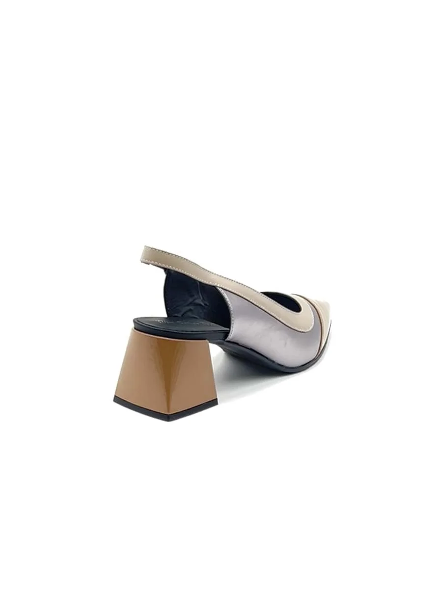 “Carry” Slingback in Vernice Tabacco - immagine 5