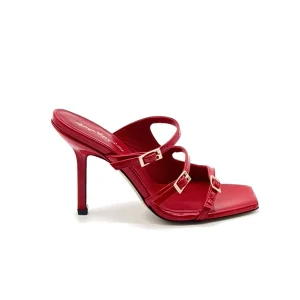 “Grazia” Sandalo in Vernice Rossa