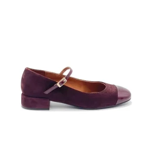 “Amira” Mary Jane in Camoscio Bordeaux