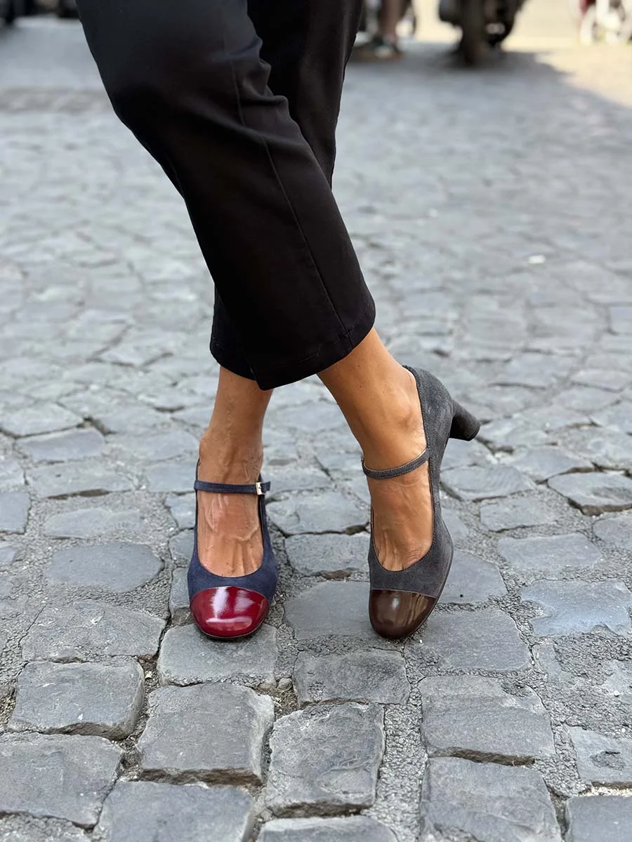 “Dampun” Mary Jane in Camoscio Grigio - immagine 3