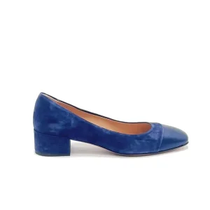 “Costanza” Decollete in Camoscio Blu Navy