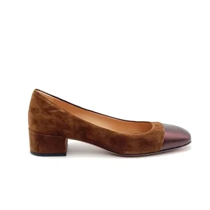 “Costanza” Decollete in Camoscio Marrone