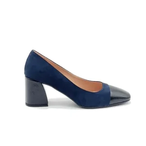 “Carla” Decollete in Camoscio Blu Navy