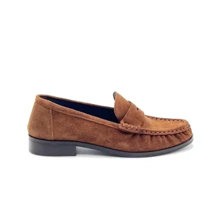 “Flore” Mocassino in Camoscio Tabacco