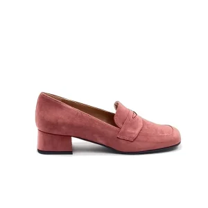 “Paola” Mocassino in Camoscio Rosa