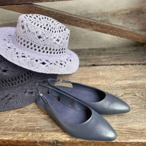 Vueva  blu sandalo punta chiusa