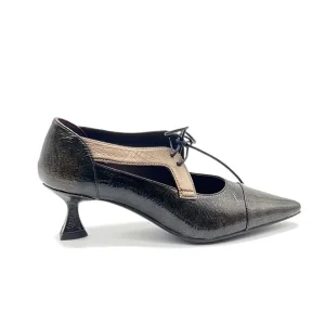 “Bianca” Decollete in Vernice Marrone