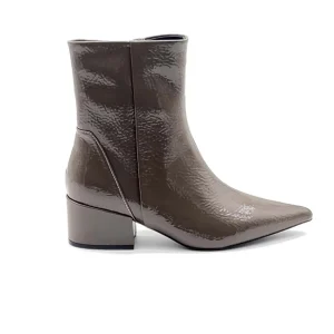 “Gabriella” Tronchetto in Vernice Fango