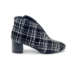 “Elisa” Tronchetto in Tweed Nero