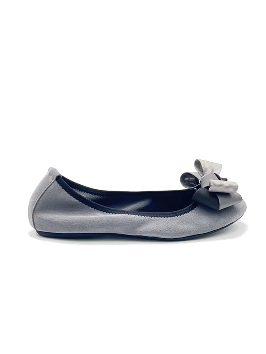 “Alice” Ballerina in Camoscio Grigio Perla - immagine 2