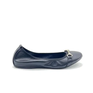 “Minnie Morsetto” Ballerina in Nappa Blu Navy