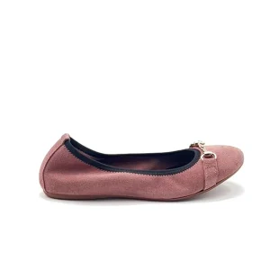 “Minnie Morsetto” Ballerina in Camoscio Petalo