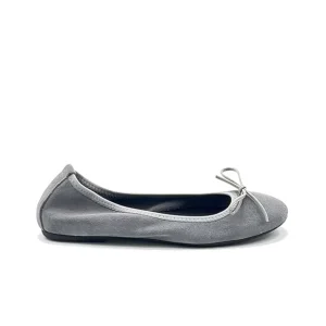 “Minnie” Ballerina in Camoscio Grigio Perla