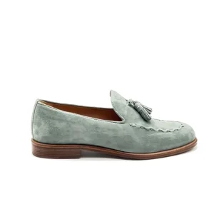 “Penny” Mocassino in Camoscio Salvia