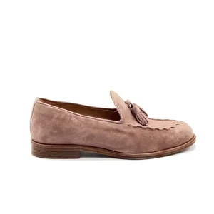 “Penny” Mocassino in Camoscio Cipria