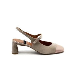 “Dapun” Slingback in Camoscio Sabbia