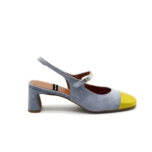 “Dapun” Slingback in Camoscio Cielo