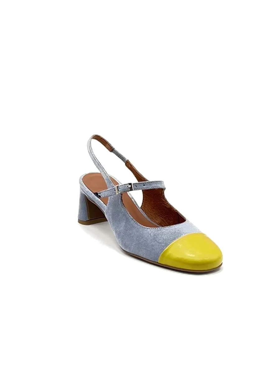 “Dapun” Slingback in Camoscio Cielo - immagine 4