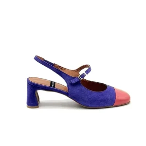 “Dapun” Slingback in Camoscio Viola
