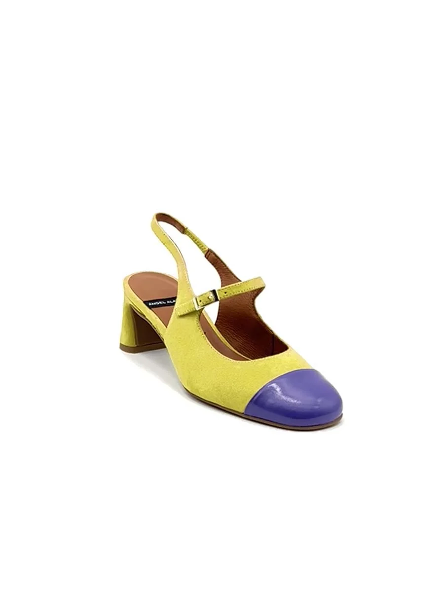 “Dapun” Slingback in Camoscio Lime - immagine 4