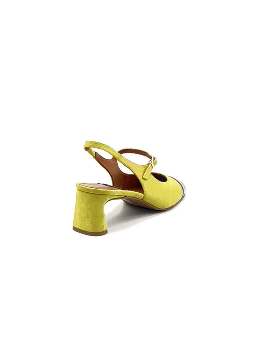 “Dapun” Slingback in Camoscio Lime - immagine 5