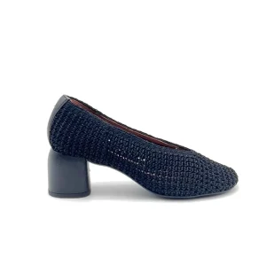 “Ester” Decollete in Tessuto Nero