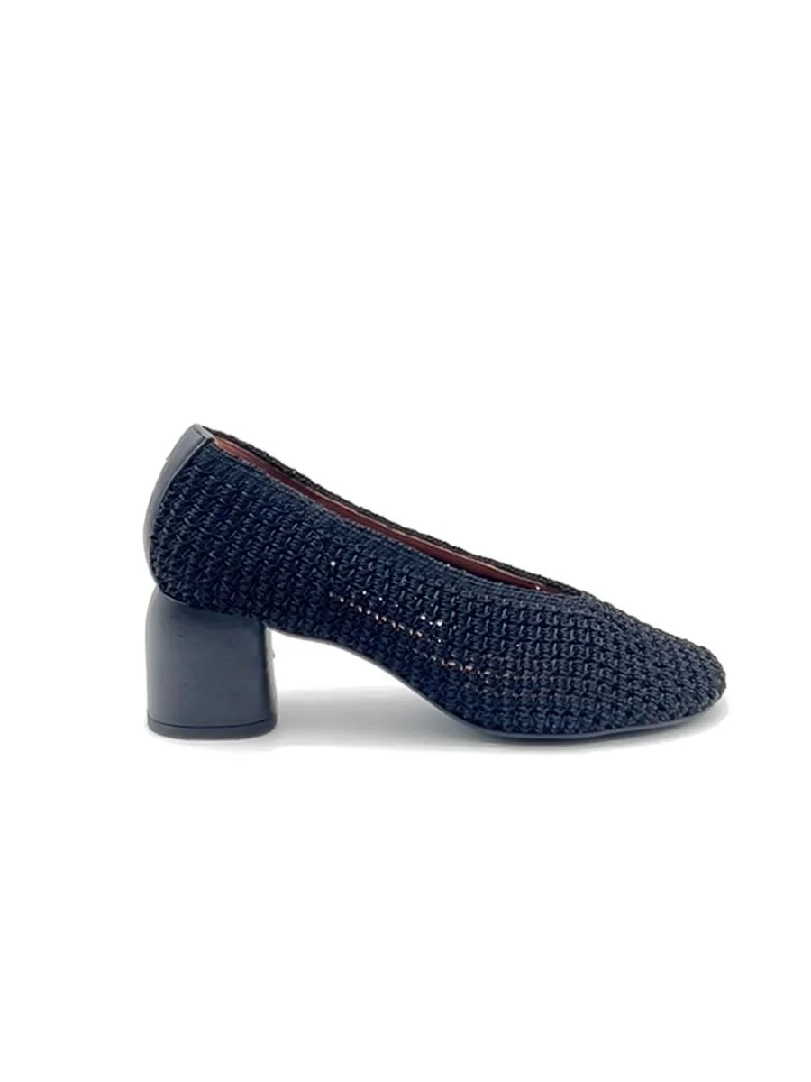 “Ester” Decollete in Tessuto Nero - immagine 2