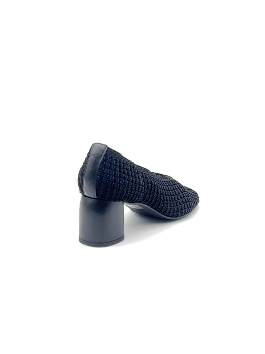 “Ester” Decollete in Tessuto Nero - immagine 5