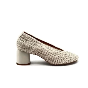 “Ester” Decollete in Tessuto Burro