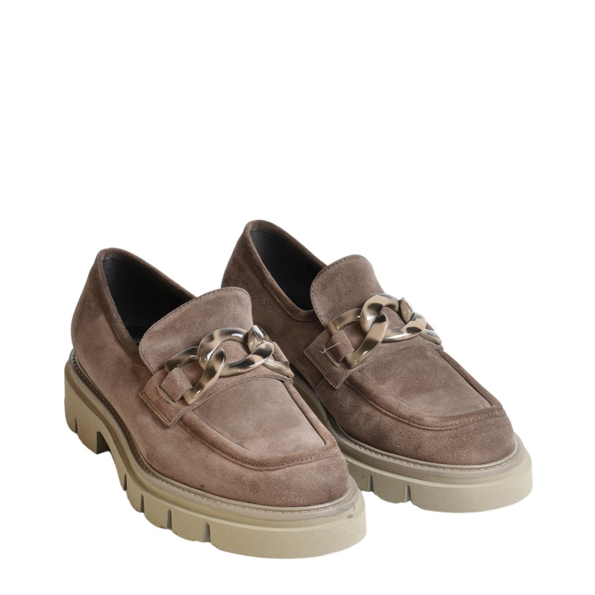 Mocassino in suede nocciola - immagine 3
