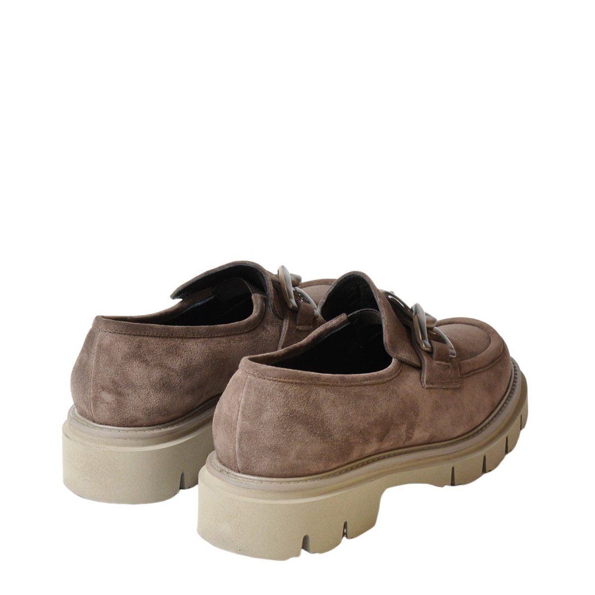 Mocassino in suede nocciola - immagine 4
