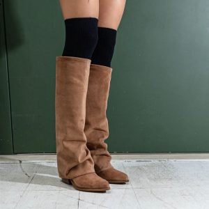 STIVALE TEXANO PT 15 CAMOSCIO CUOIO