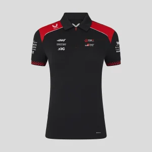 Haas F1 polo, team, da donna, nero