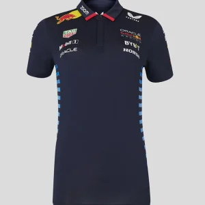 Red Bull Maglietta collo camicia, Castore, squadra, donne, blu, 2024