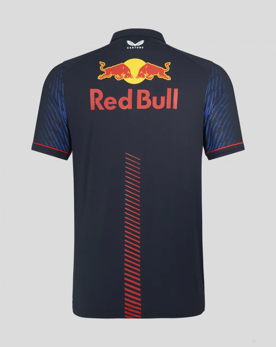 Red Bull Racing t-shirt collo camicia, Sergio Pérez, Blu, 2023 - immagine 3