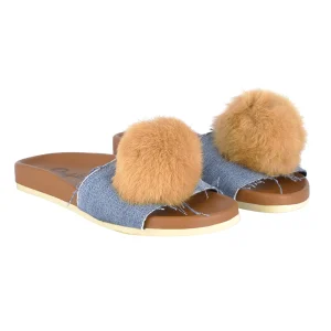 Ciabatta Donna Fascia Pom Pon art.6315