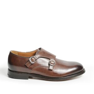 Scarpa a doppia fibbia marrone