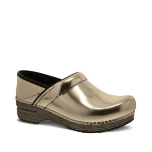 Zoccolo in pelle oro