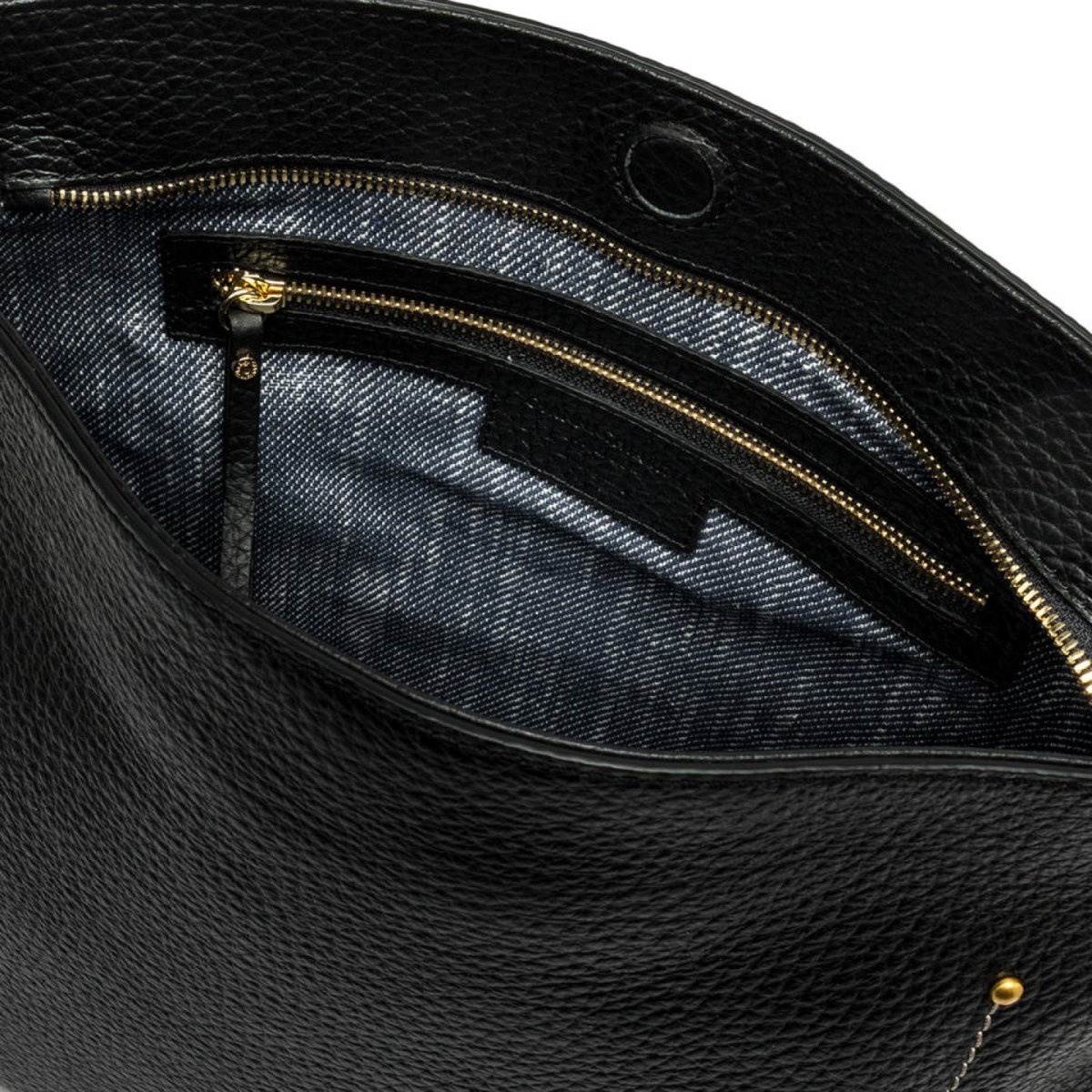 Borsa Olga in pelle a grana maxi nero - immagine 6