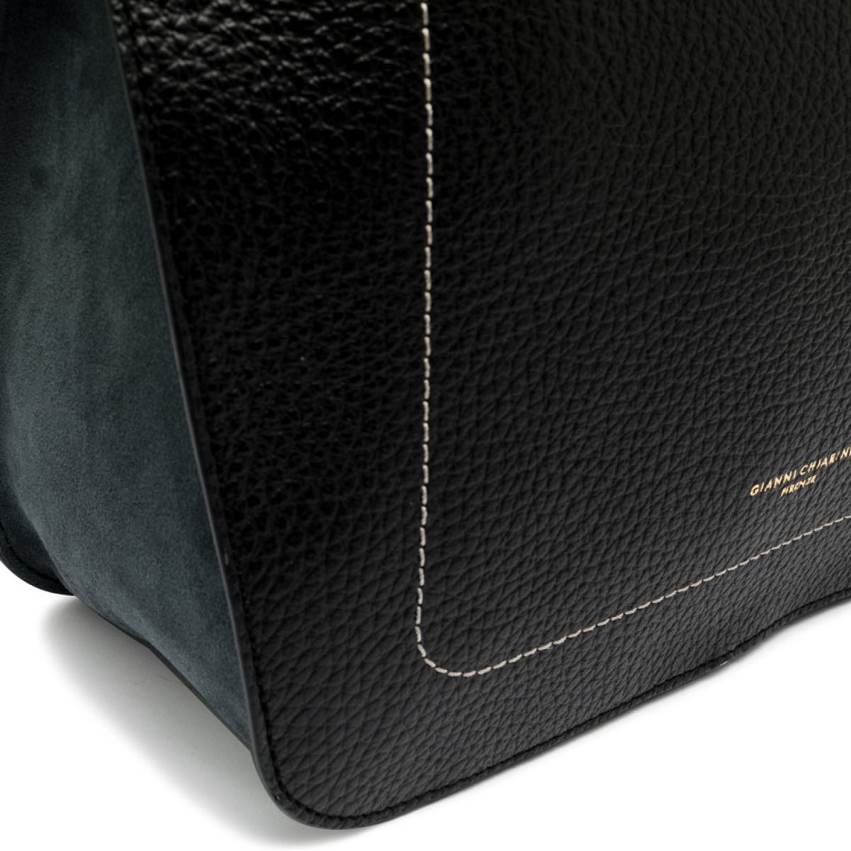 Borsa Olga in pelle a grana maxi nero - immagine 5