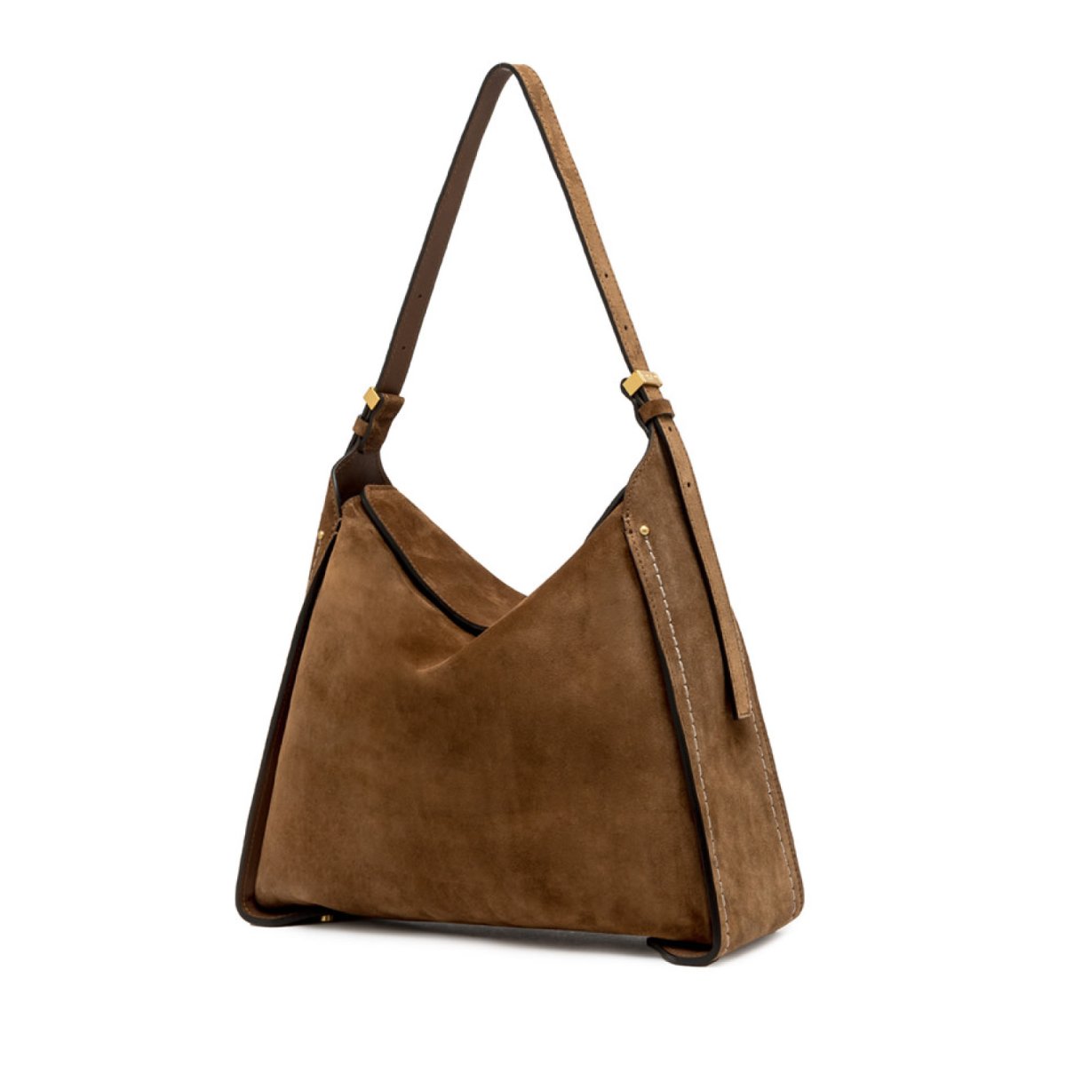 Borsa Penelope in pelle scamosciata cognac - immagine 3