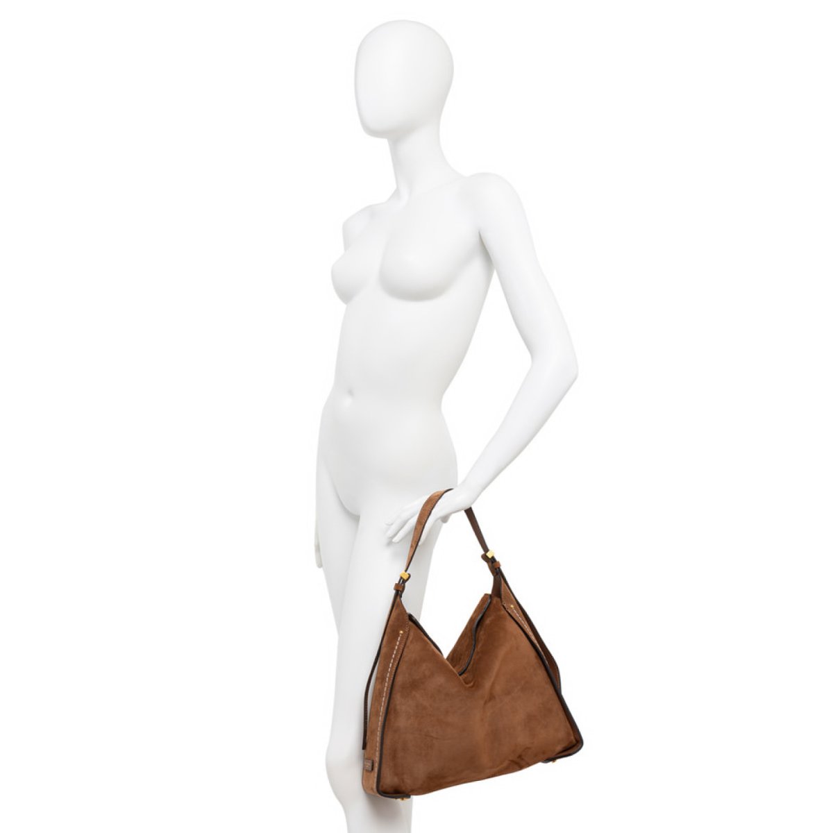 Borsa Penelope in pelle scamosciata cognac - immagine 4