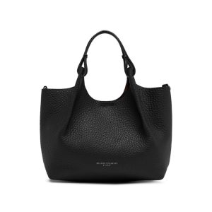 Borsa Dua in pelle a maxi grana nera