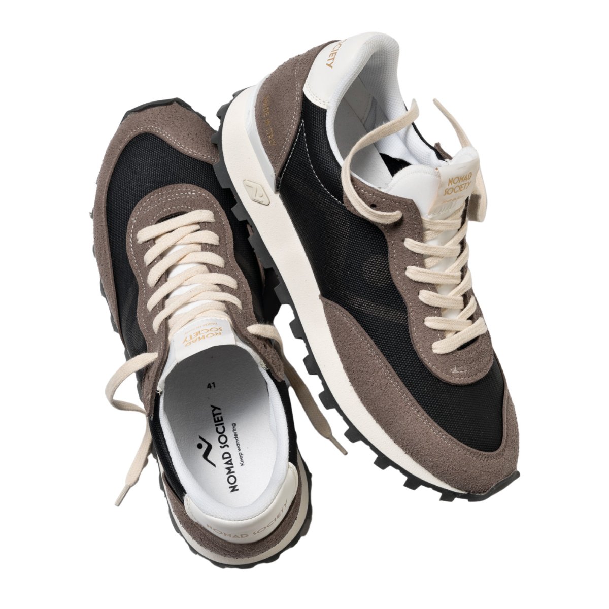 Sneakers in materiali Animal Free Certified nero e grigio - immagine 7